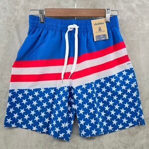 Chubbies Swim Trunk Mens Small Blue The Pump Up The Jams 7" Classic Stars